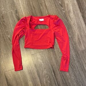 Live in the Moment Red Long Sleeve Women's Top